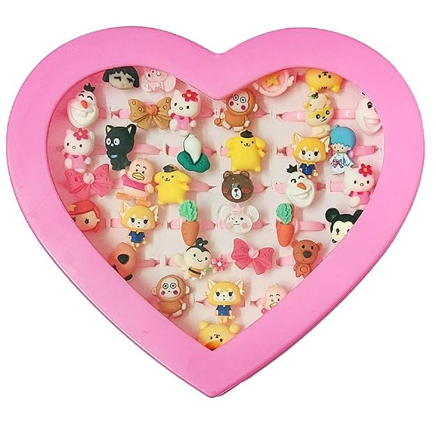 Adjustable Ring Set For Girls- Pack of 36
